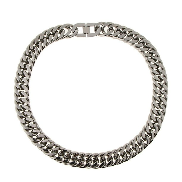  Collar clásico de cadena de acero inoxidable para hombre y  mujer (color: 23.6 in), tamaño: plata) : Ropa, Zapatos y Joyería