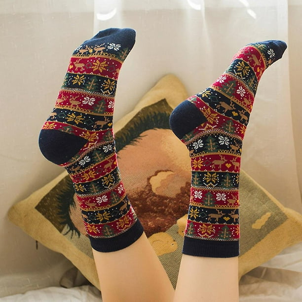 Mujer Calcetines - Rayas colores algodón