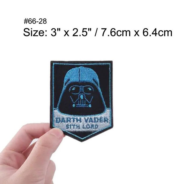 Parches termoadhesivos de personajes de película para ropa, parche bordado  para planchar para jeans, sombreros, bolsas (Darth Vader)