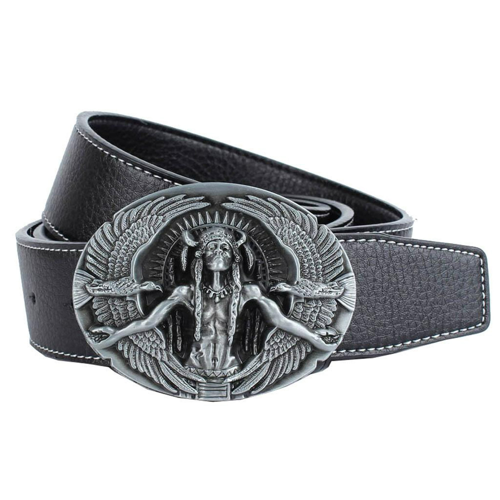 Cinturón de vaquero retro occidental para hombre, hebilla de de águila,  vestido de trabajo de negoci Yuyangstore Cinturón de vaquero occidental