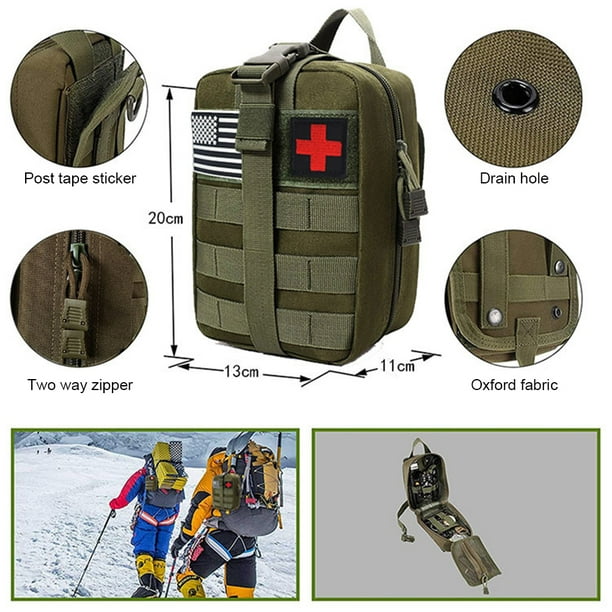  Mochila de supervivencia de emergencia Kit de herramientas de  lujo (verde) : Deportes y Actividades al Aire Libre