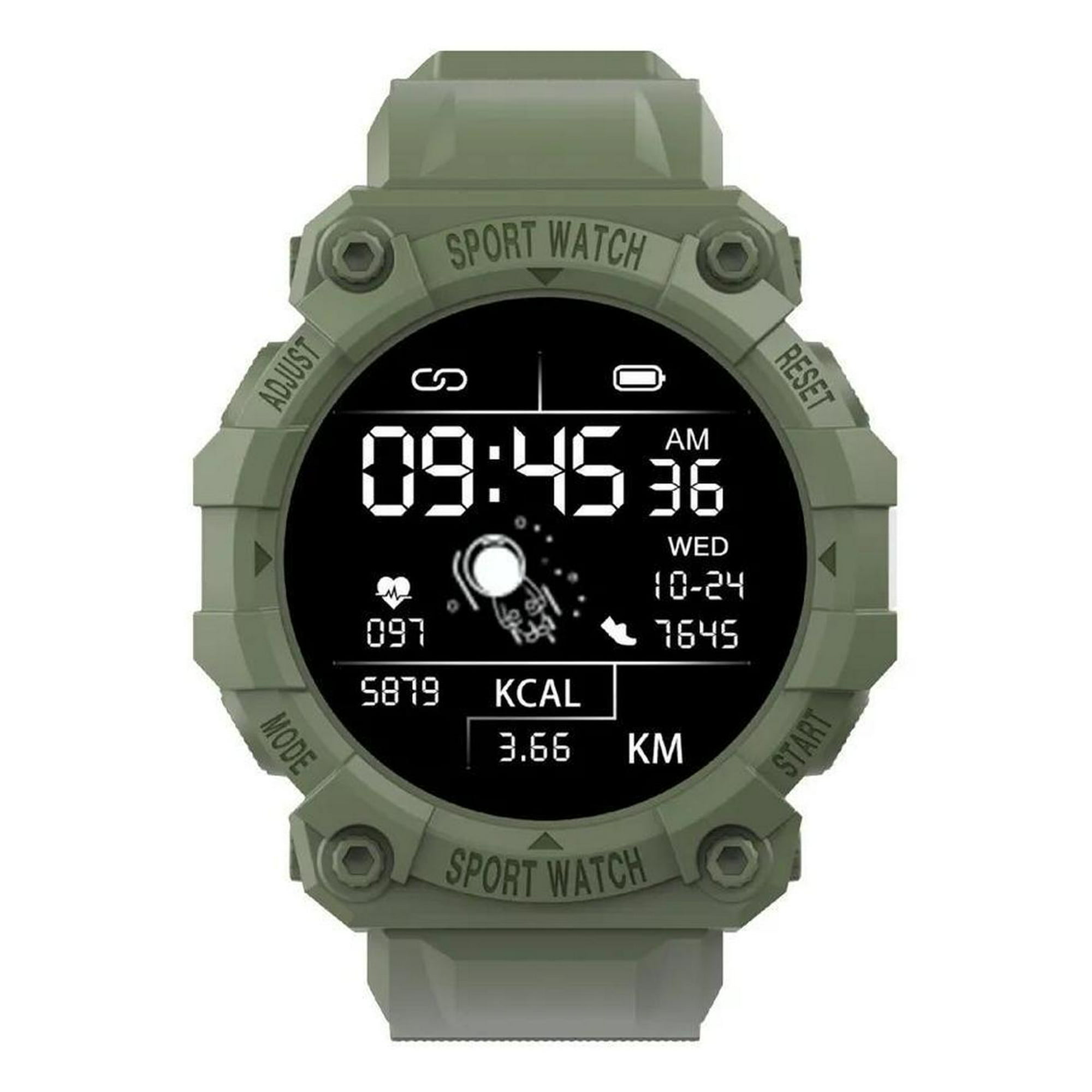 SmartWatch FD68 Reloj Inteligente Verde Militar Pantalla redonda Tactil