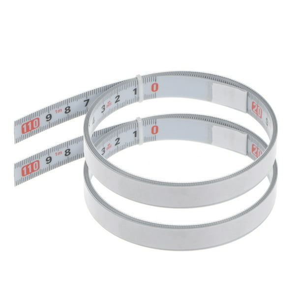 Cinta métrica adhesiva de 100 cm de derecha a izquierda de acero recubierto  de nylon, blanca Unique Bargains cintas métricas