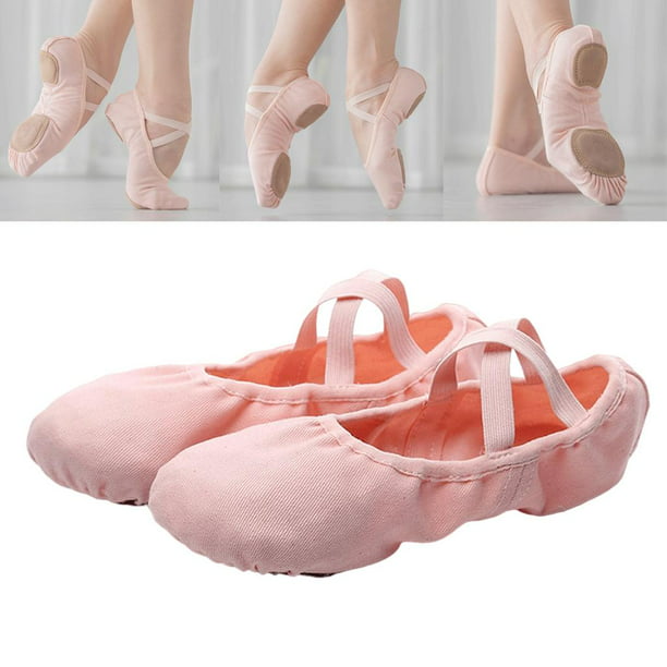 Zapatillas de ballet para niñas, zapatillas de baile de Ballet, lona,  gimnasia, Yoga, suela dividida Baoblaze Zapato de ballet de niña