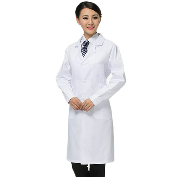 Bata de laboratorio para mujer con detalle gris. Batas y chaquetas para  laboratorio y sanidad.