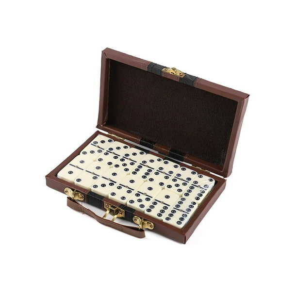 Domino Profesional 28 Piezas Doble 6 Juego Mesa Caja Madera - Canela Hogar