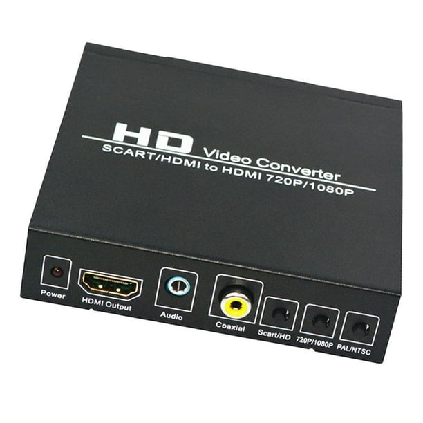 1 Paquete de Euroconector para Soporte de Salida de Convertidor Conector  Negro de Metal Soledad Convertidor SCART HDMI a HDMI