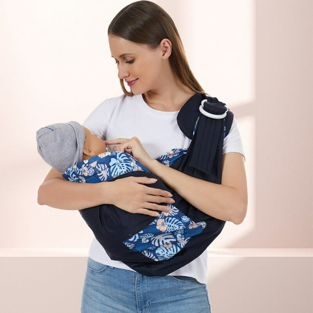 Portabebés de algodón 2 en 1 para bebé, anillo de seguridad para recién  nacido, cubierta de lactancia, cómoda bolsa de canguro