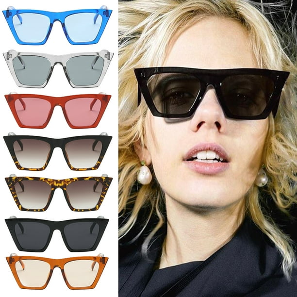 Gafas de sol de ojo de gato Vintage para mujer, gafas de moda de