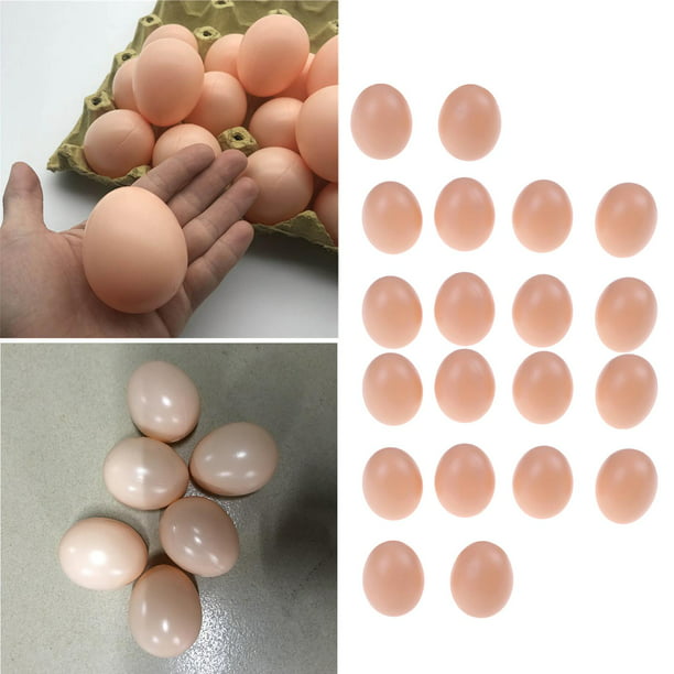 Pack 24 Huevos Plastico Realistas Juego Decoracion Colores
