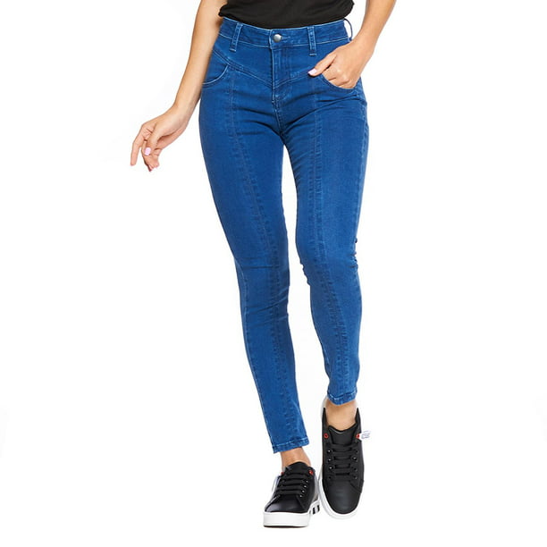 Jeans Mujer Moda Casual Corte Skinny Mezclilla Stretch Azul azul 5  Incógnita 110103