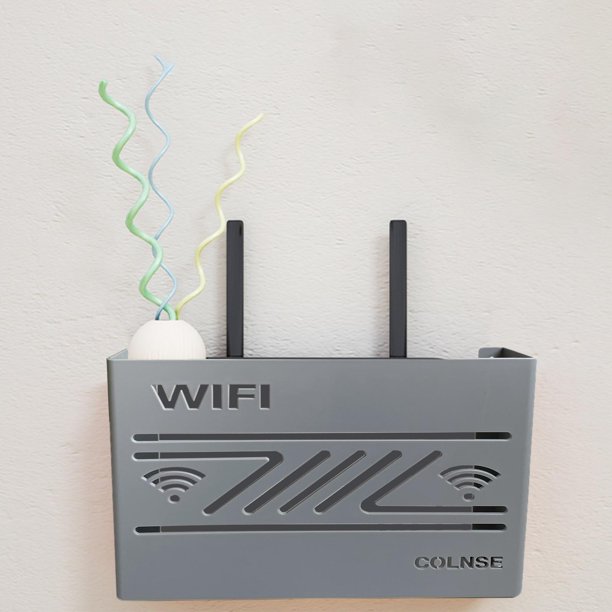 Router Wifi Estante Caja Estante Almacenamiento Pared Cable Inalámbrico  Decoración del Hogar