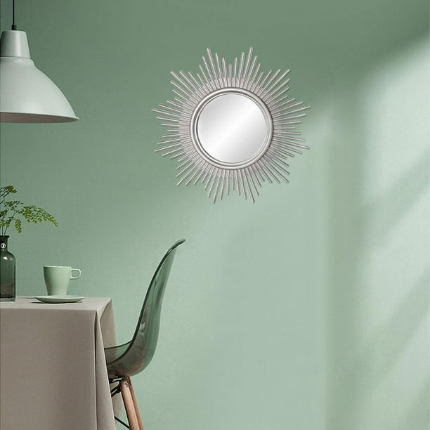 6 espejos para decoración de pared, espejos de sol circulares pequeños,  Espejos, arte de pared decorativo, espejo de entrada, espejo circular  colgante