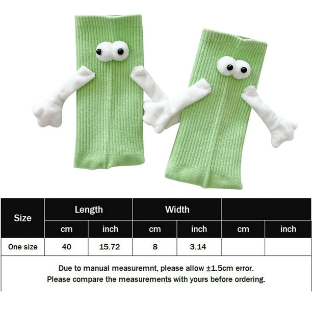 4 pares de calcetines magnéticos para parejas tomados de la mano, calcetines  divertidos de tubo medio, calcetines novedosos