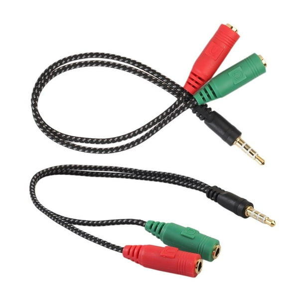Cable Divisor Audio 3.5 En Dos Salidas Mic Y Auricular