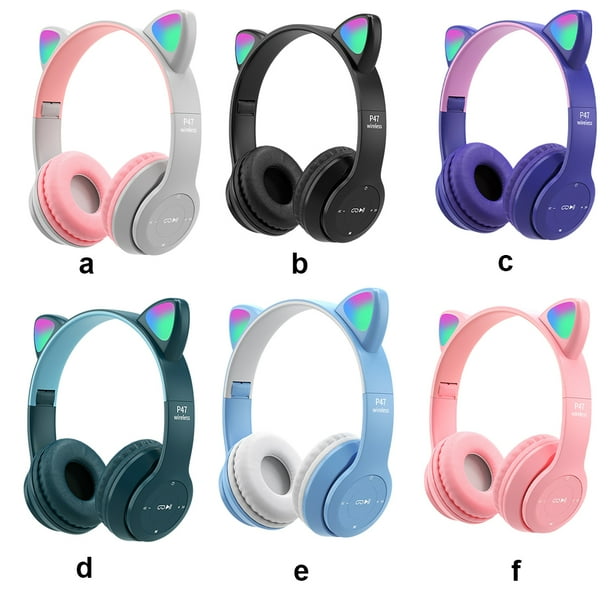 Matsuzay Auriculares con orejas de gato auriculares para juegos