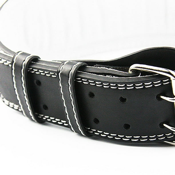 Cinturón de levantamiento de pesas de 0.394 in (10 mm) con doble punta,  cuero de gamuza de 4 in de ancho, soporte de espalda para levantamiento de