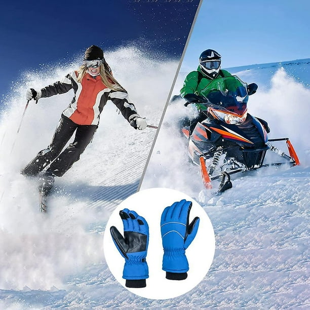 ELKUAIE Guantes impermeables de esquí para nieve para hombre y mujer con  aislamiento en invierno para snowboard