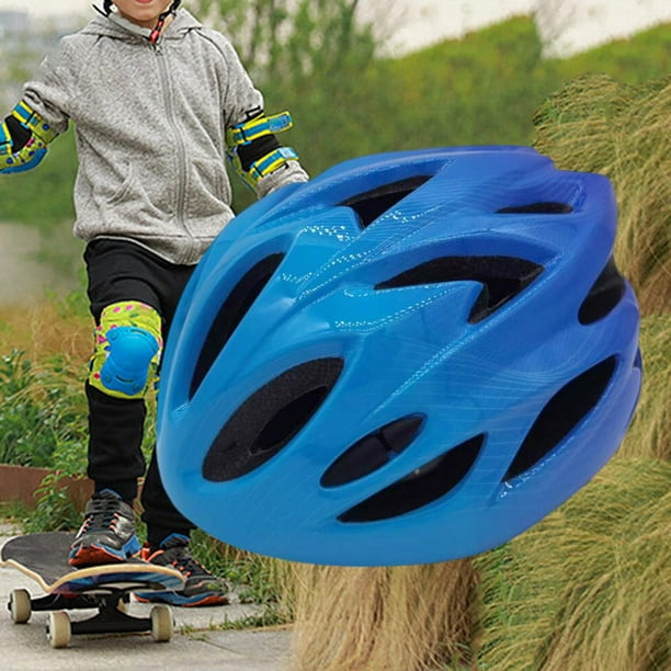 Casco de bicicleta Niño Casco de patinaje en línea Forro extraíble Casco de  bicicleta para Azul claro kusrkot Gorro de seguridad para ciclismo