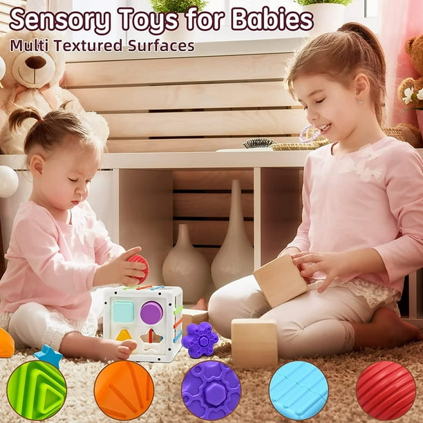 Comprar Juguetes para bebés Montessori durante 18 meses, juguetes  sensoriales para niños pequeños, juguetes para bebés de 1 a 2 años, regalos  de cumpleaños, actividad de cuerda, habilidades motoras