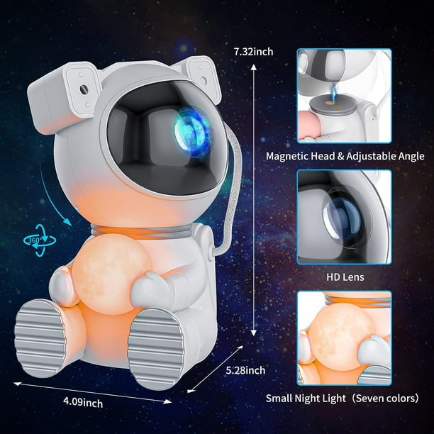 Proyector de galaxia astronauta, proyector de luz nocturna LED de cielo  estrellado con control remoto, rotación de 360°, 16 modos, decoración de  habitación, ambiente de fiesta : : Iluminación