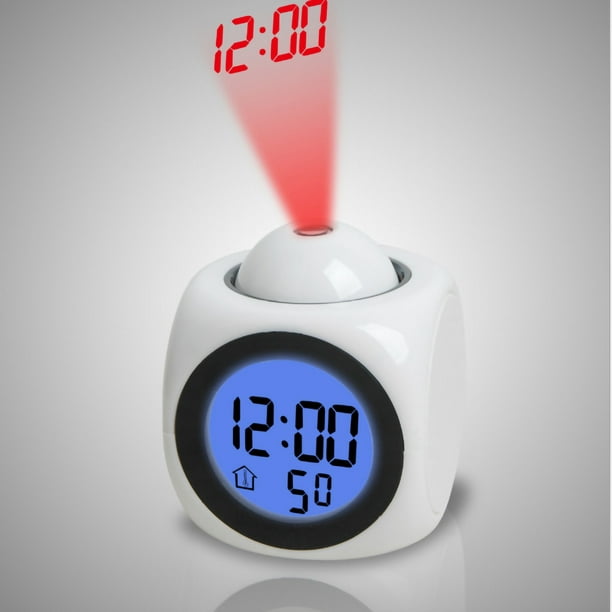 Reloj despertador de mesa color gris