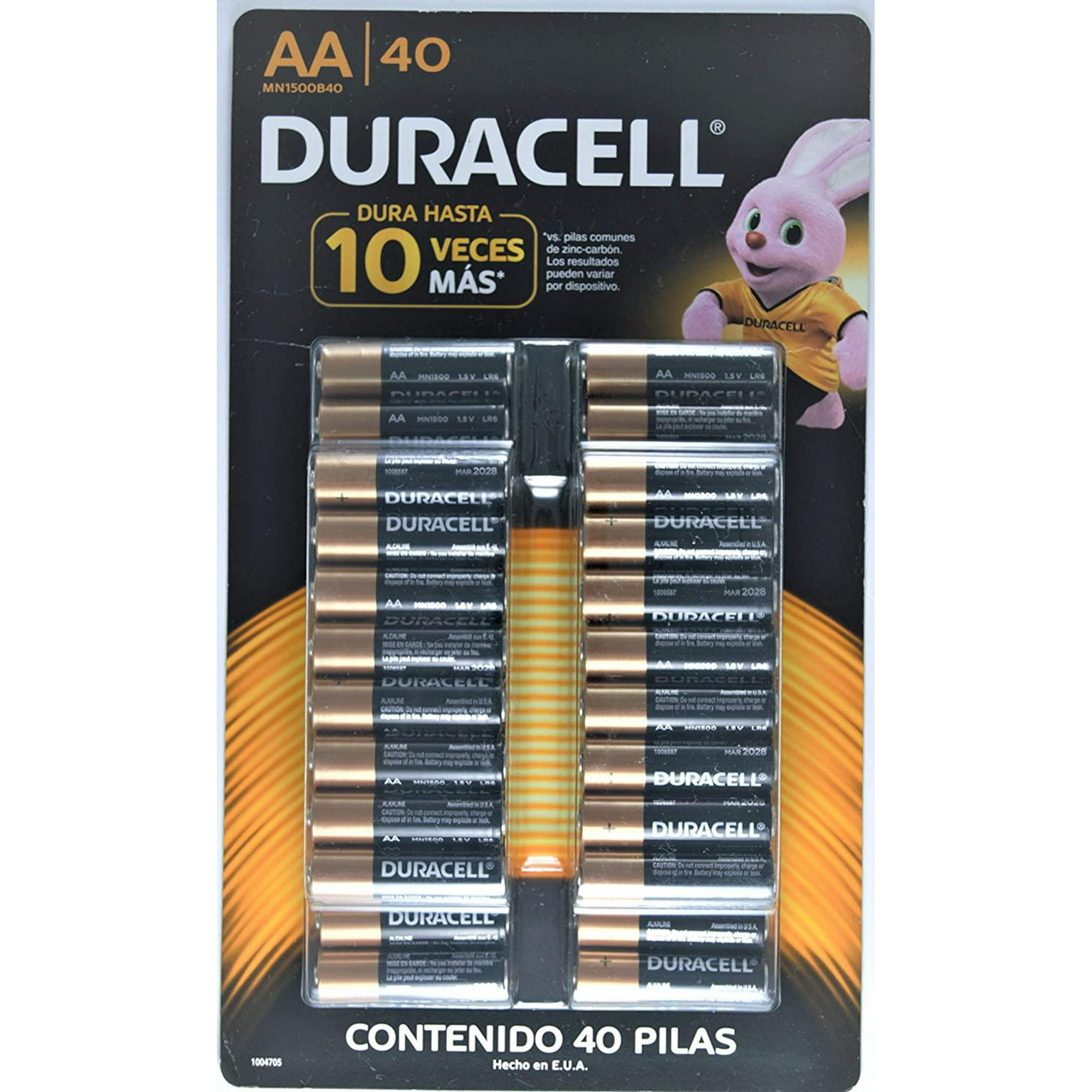 Pila alcalina AAA Duracell, batería AA larga duración 1.5V, 4 pilas :  .com.mx: Electrónicos