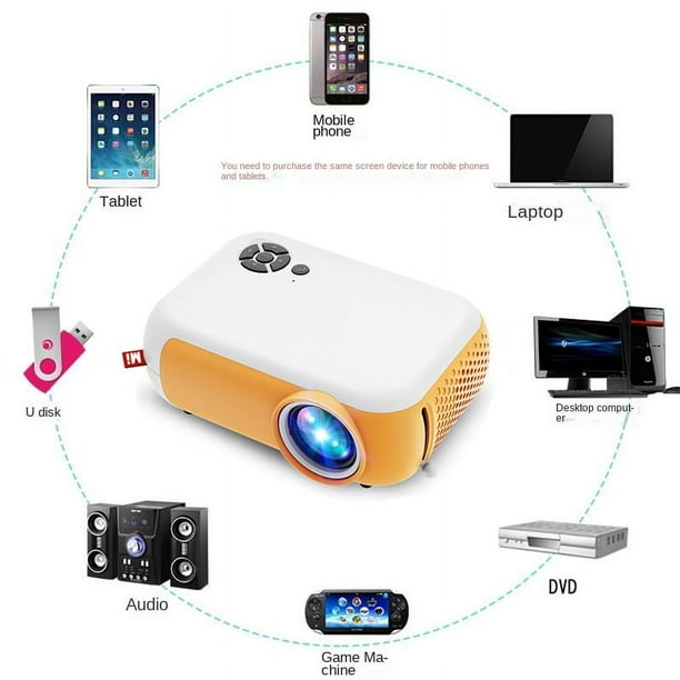 Mini proyector, proyector WiFi portátil para películas al aire libre  compatible con 1080P, proyector de cine en casa compatible con TV