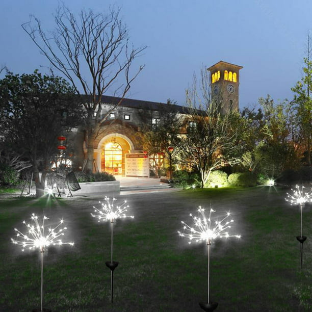 Luces LED de solares artificiales Jardin Camino Luces Lampara Starburst  Exterior