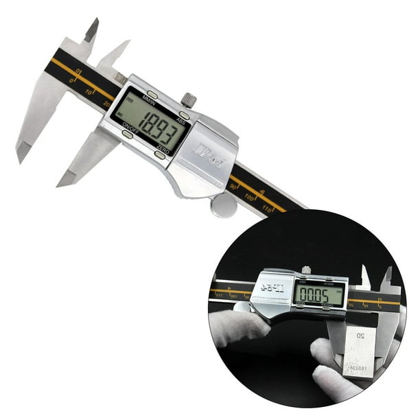 Calibrador Vernier Digital de Metal de precisión, herramienta de medición,  pulgadas/milímetros 0-200 mm Yuyangstore Calibrador digital