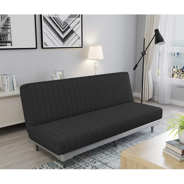 Sofa Cama Convertible Ajustable Tamaño Completo Para Sala Poliester Futon  Gray 