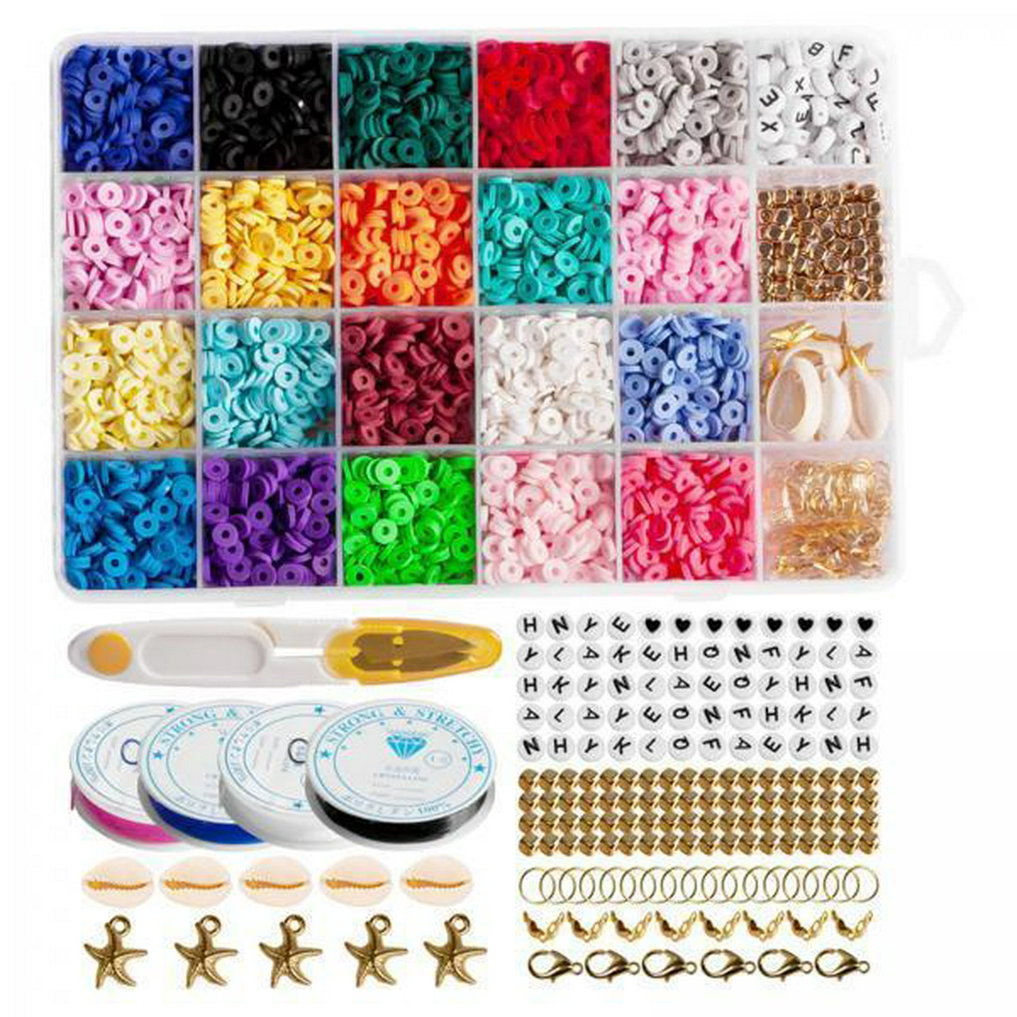 Kit de fabricación de pulseras para niñas, 103 piezas para niños, kit de  fabricación de joyas para niños, juego de fabricación de pulseras con