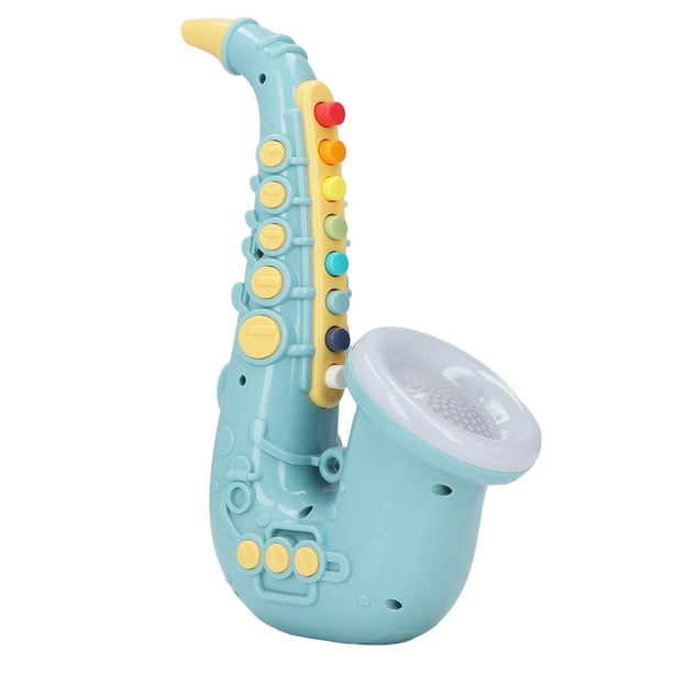 Juguete de saxofón para niños, juguete de instrumento musical ajustable  encantador para niños y niñas, regalo de cumpleaños para fiesta verde
