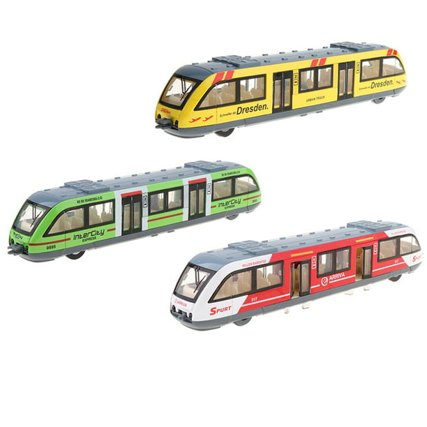 Autobús urbano de juguete para niños, vehículos de aleación fundida,  autobús eléctrico articulado Metro con sonidos y luces, modelos de coches  de
