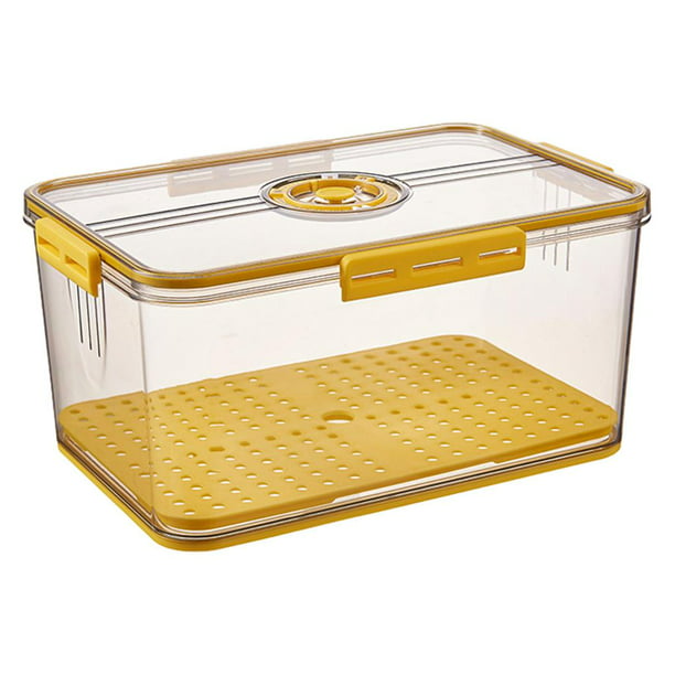 alimentos Caja de almacenamiento transparente con Amarillo33.5x22..3 Sunnimix Tapas de de | en línea