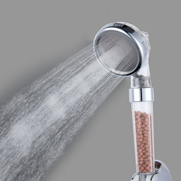 Pommeau Douche Économie d'eau - 3 Jets - Haute pression - Filtre à eau 3  billes minérales - SPA Shower