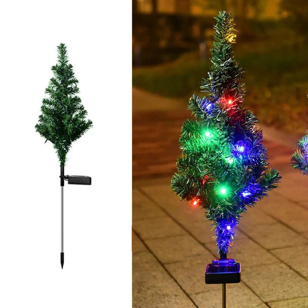 Luces solares para árbol de Navidad, luces Led impermeables para exteriores,  jardín, césped, paisaje, luces de suelo decorativas festivas, nuevo