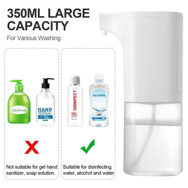 Dispensador gel sanitario automático de sobremesa blanco 350ml