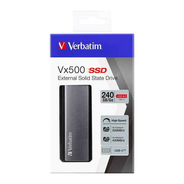 Disco duro SSD Externo 47442 marca VERBATIM USB 3.1 Gen 2 47442  47442  EAN UPC 023942474425 - 47442