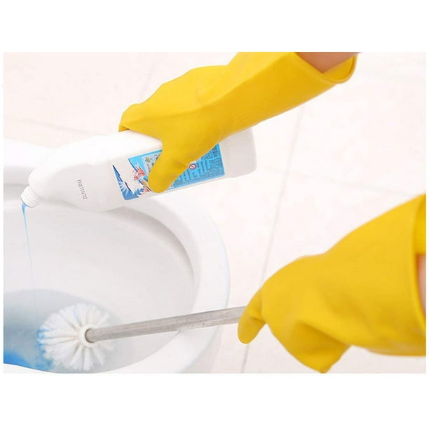  Guantes de limpieza del hogar, guantes de goma reutilizables  para lavar platos, guantes amarillos impermeables para pintar cocina y  jardinería (20 pares, M) : Salud y Hogar