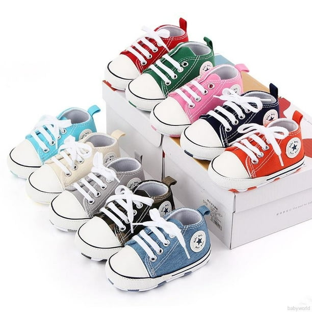 Zapatos de Lona para Bebés Prewalkers de Sue Zapatos de Bebé Casuales para  0- Rosa Amarillo - Rosado, L L Zulema Zapatos de lona para niños pequeños