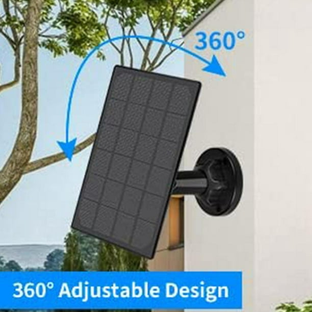 Paneles solares portátiles para cámara inalámbrica, 5 W, compatible con  batería recargable solar, energía solar continua para cámara de seguridad  al
