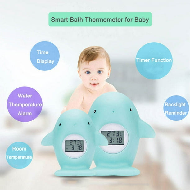 Termómetro de bañera de baño para bebé – Termómetro digital de temperatura  del agua de la bañera de seguridad – Juguete de baño flotante regalo para
