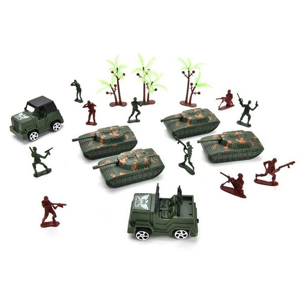  TOY Life Juguete de soldado para hombre, juguetes de plástico  del ejército, 95 piezas de ejército, juguetes para niños, figura de acción  militar, incluye base de chicos del ejército, figura de
