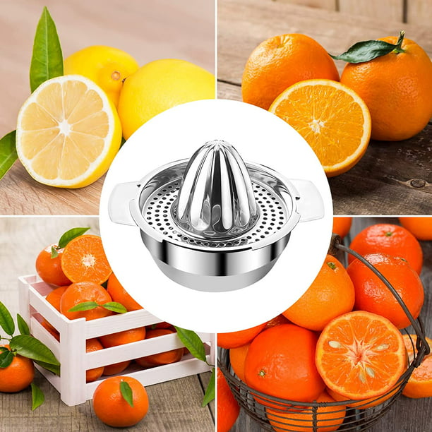 Exprimidor de frutas Exprimidor de limón naranja extractor de acero  inoxidable portátil herramienta de exprimir manual fácil de usar para el  hogar