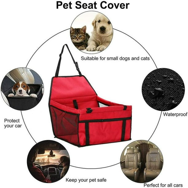 Asiento de coche para mascotas, asiento elevador para perro, asiento de  seguridad para viajes, el asiento para perro está hecho de materiales  Oxford
