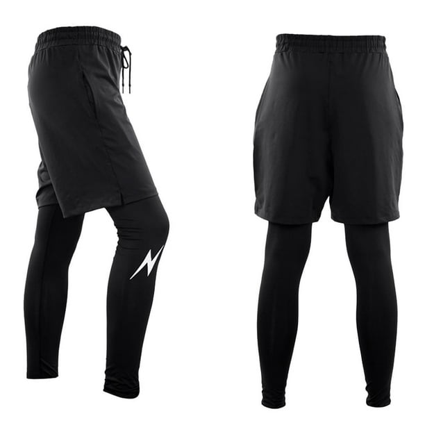Hombre Gym Fitness Pantalones cortos Compresión Base ayer