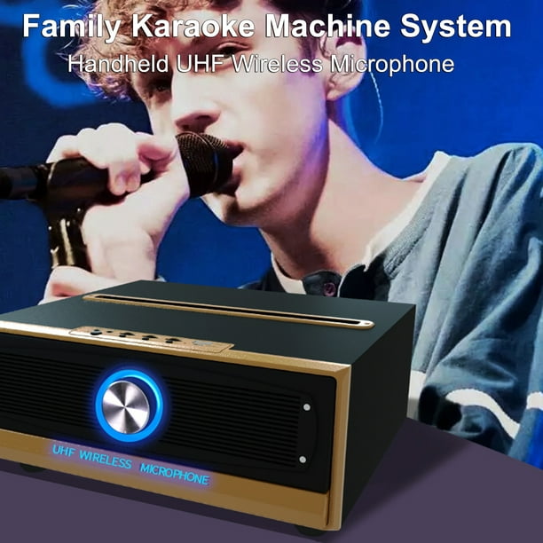 Máquina De Karaoke Con 2 Micrófonos Inalámbricos, Altavoz Bl