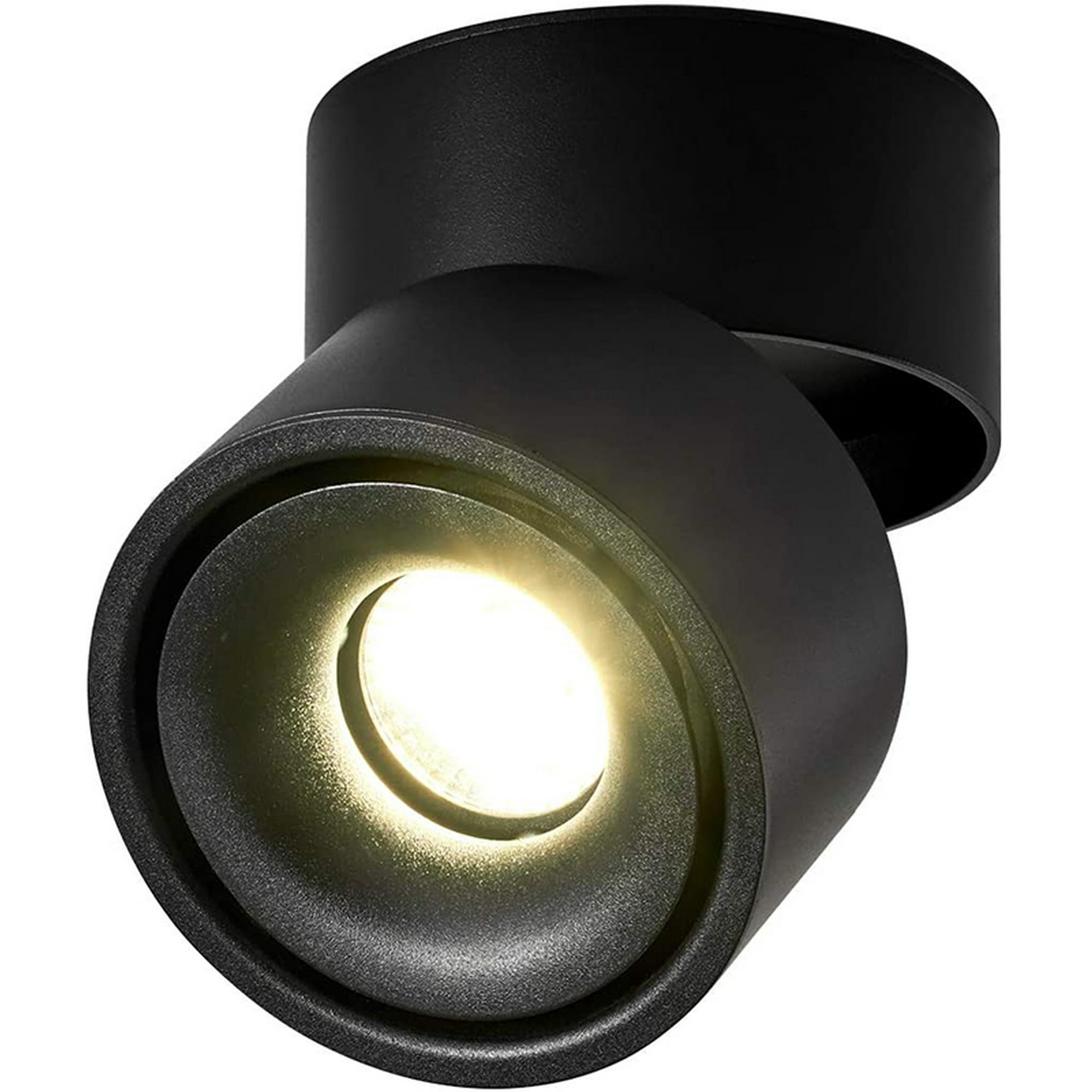 Foco LED Interior 5W, Plafón Orientable 360° Giratorio e iluminación de  superficie COB LED 10x10cm/Aluminio Aplique (Blanco-4000K) brillar  Electrónica