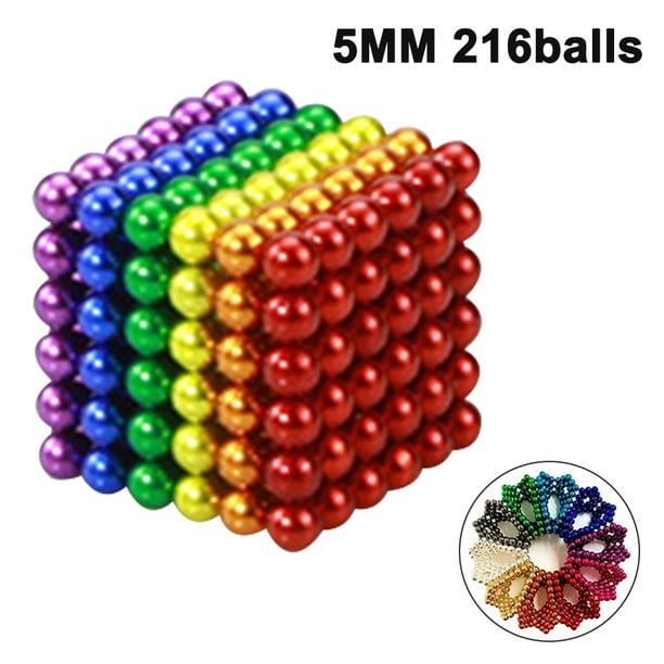 Bolas magnéticas - Juego azul cielo mate de (5 mm) 216 bolas mágicas  coloridas Juguete de escritorio Zhivalor 2034812-2